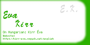 eva kirr business card